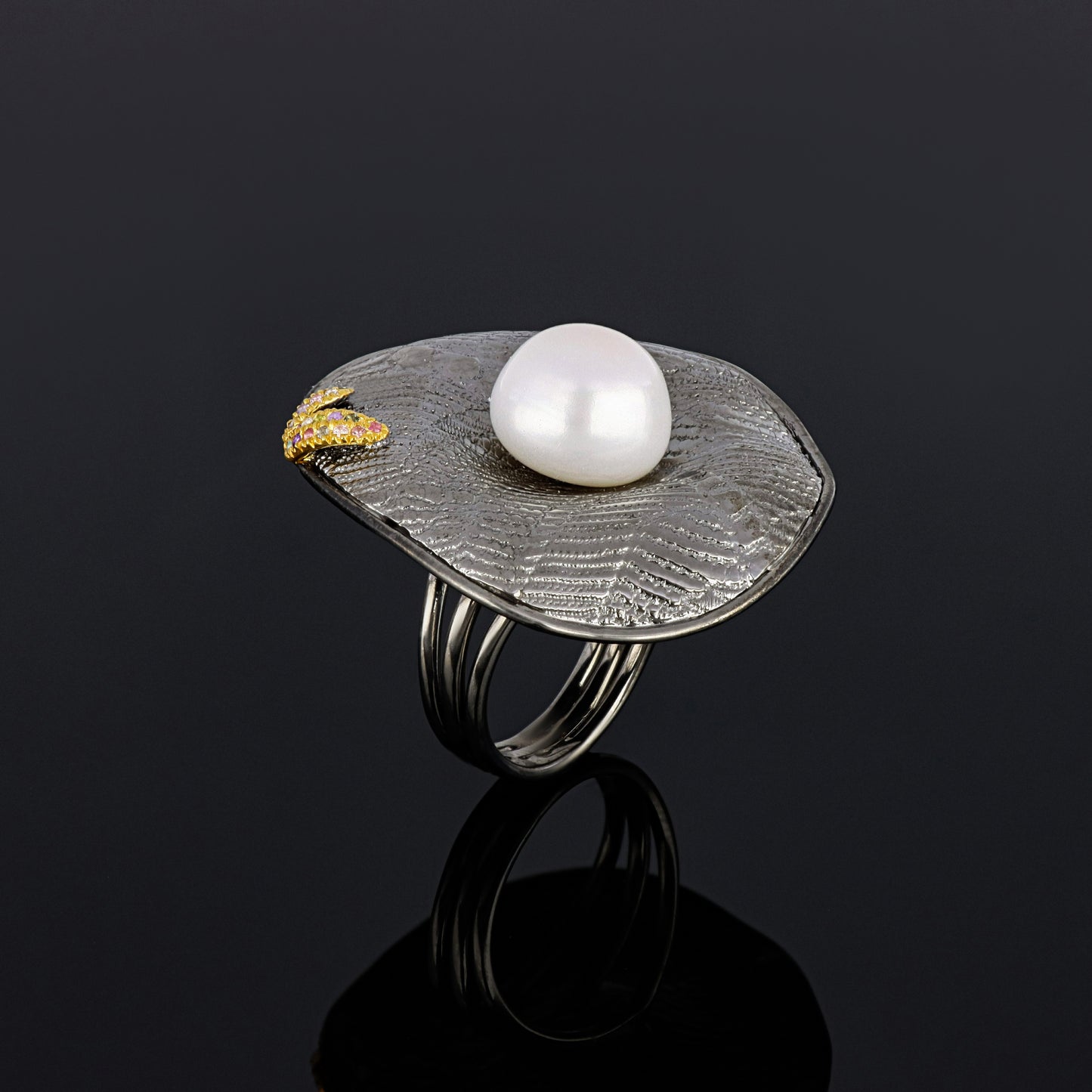 Ring FULL MOON with Natural Pearl