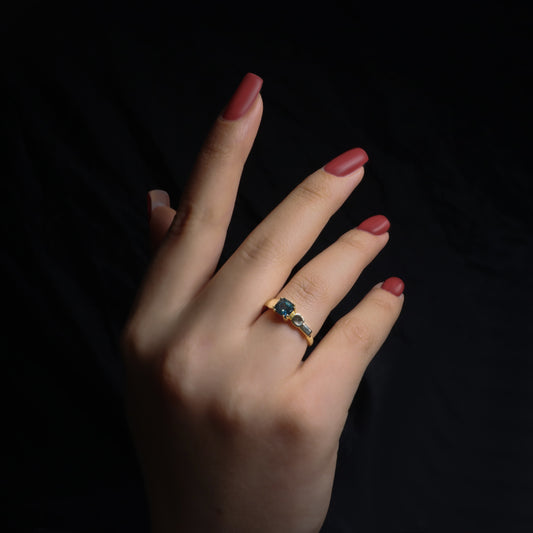 14K Gold London Topaz Ring