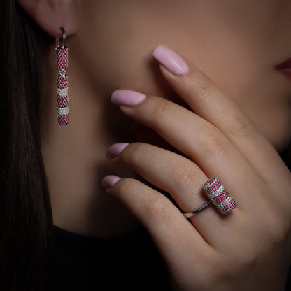 14K Gold Ruby & Diamond Set