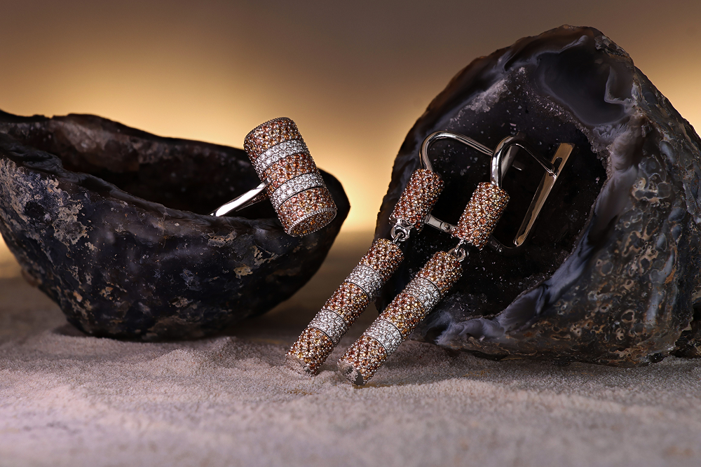 14K Gold Sapphire & Diamond Set