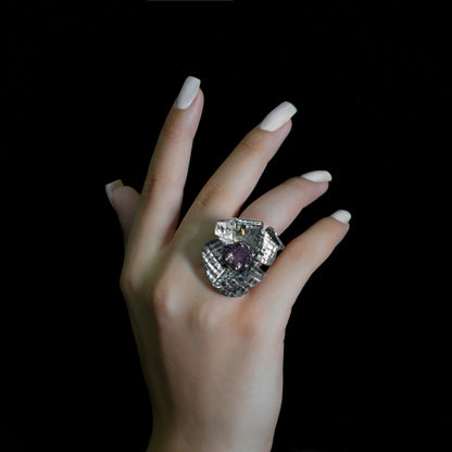 Sterling Silver Floral Design Rings