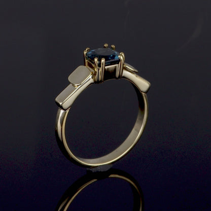 14K Gold London Topaz Ring