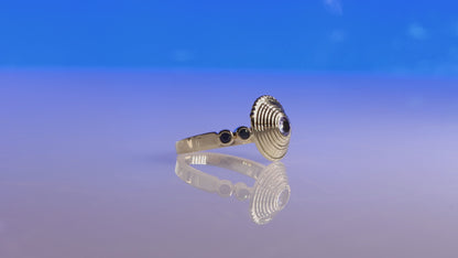 14K Gold Sapphire & Tanzanite Ring