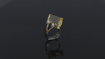 Ring HONEYCOMB with Tourmalines