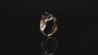 HANDMADE Rings IZABEL - Natural Aquamarine and Ametrine