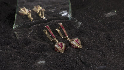 14K Gold Ruby & Diamond Set