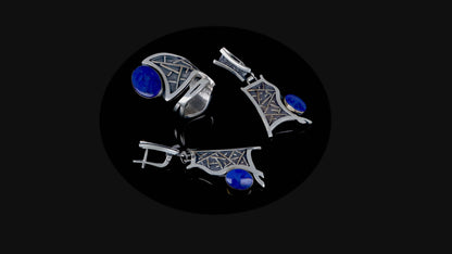 Set ECLATANT with Lapis Lazuli