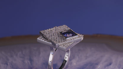 18K Gold Tanzanite & Diamond Set